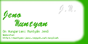 jeno muntyan business card